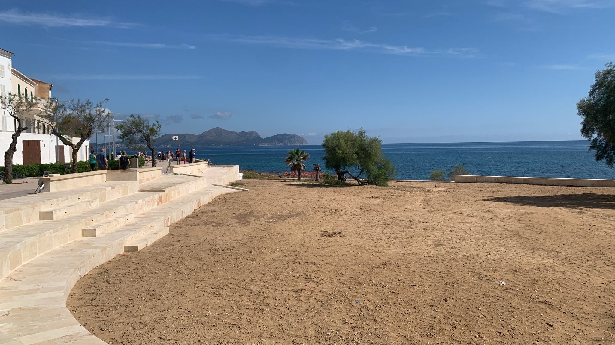 Foto von dem Strand, an dem wir beim Trainingslager auf Mallorca trainieren