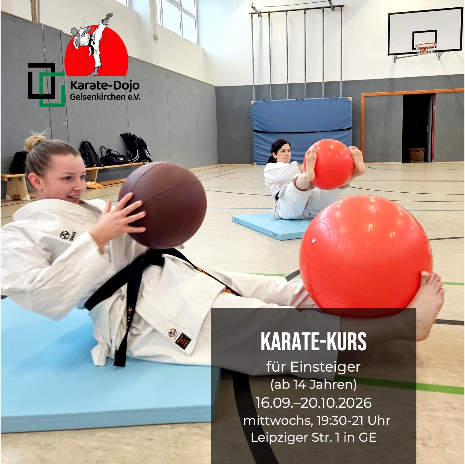 Einblick in das fitnessorientierte Training - Übungen auf Matten mit Gymnasikball